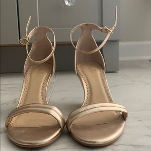 Lily Pulitzer gold heels